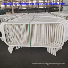 Hot Dipped Galvanized Then Painted White Spectators Control Barrier.